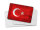 Blechpostkarte Flagge Türkei 14x10 cm Flag of Turkey Rost Deko Schild