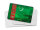Blechpostkarte Flagge Turkmenistan 14x10 cm Turkmenistan Rost Deko Schild