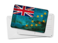 Blechpostkarte Flagge Tuvalu 14x10 cm Flag of Tuvalu Rost Deko Schild
