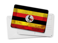 Blechpostkarte Flagge Uganda 14x10 cm Flag of Uganda Rost Deko Schild