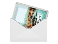 Blechpostkarte Reise 10x14 cm Grimaud France Urlaub Meer