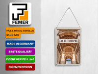 Blechpostkarte Reise 10x14 cm Arc de Triomphe Paris Reiseziel Deko Schild
