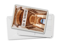 Blechpostkarte Reise 10x14 cm Arc de Triomphe Paris Reiseziel Deko Schild