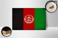 Holzschild Flagge Afghanistans 18x12cm Afghanistan Vintage