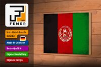 Holzschild Flagge Afghanistans 18x12cm Afghanistan Vintage