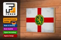 Holzschild Flagge Alderneys 18x12cm Flag Alderney Vintage