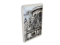 Blechpostkarte Reise 10x14 cm Notre-Dame de Paris Architektur Deko Schild
