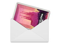Blechpostkarte Reise 10x14 cm Barcelona malerisches Bild Kunst Deko Schild