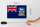 Holzschild Flagge Falklandinseln 18x12cm Flag Vintage