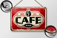 Blechschild Retro 18x12cm Cafe bar Kaffee since 1934