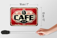Blechschild Retro 18x12cm Cafe bar Kaffee since 1934
