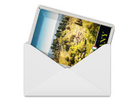 Blechpostkarte Reise 10x14 cm Toskana Italien Weinfelder Schild