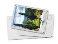 Blechpostkarte Reise 10x14 cm Toskana Italien Natur Deko Schild