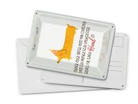 Blechpostkarte Spruch kein Ersatz für einen Hund 10x14 cm Deko Schild