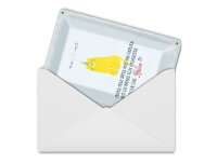 Blechpostkarte Spruch kein Ersatz für eine Katze 10x14 cm Deko Schild