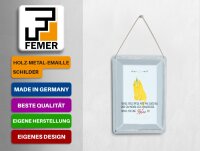 Blechpostkarte Spruch kein Ersatz für eine Katze 10x14 cm Deko Schild
