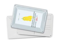 Blechpostkarte Spruch kein Ersatz für eine Katze 10x14 cm Deko Schild