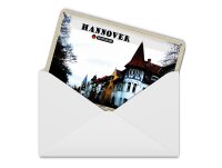 Blechpostkarte Städte Hannover Kleefeld Architektur 14x10 cm Deko Schild