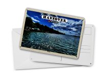 Blechpostkarte Städte Hannover Maschsee Natur 14x10 cm Schild