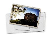 Blechpostkarte Städte Stuttgart Grabkapelle Architektur 14x10 cm Schild