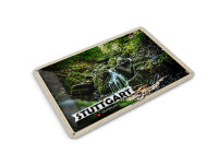 Blechpostkarte Städte Stuttgart Heslach Wasserfälle 14x10 cm Deko Schild