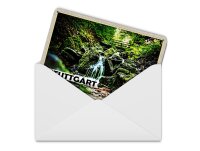 Blechpostkarte Städte Stuttgart Heslach Wasserfälle 14x10 cm Deko Schild