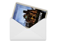 Blechpostkarte Städte Stuttgart Johanneskirche 10x14 cm Schild