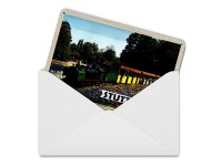 Blechpostkarte Städte Stuttgart Killesbergbahn Park 14x10 cm Deko Schild