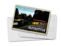 Blechpostkarte Städte Stuttgart Killesbergbahn Park 14x10 cm Deko Schild