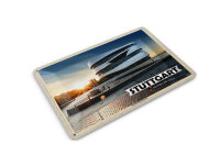 Blechpostkarte Städte Stuttgart Mercedes-Benz Museum 14x10 cm Deko Schild