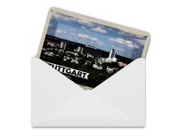 Blechpostkarte Städte Stuttgart Möhringen Stadt Natur 14x10cm Deko Schild