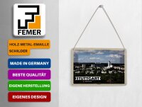 Blechpostkarte Städte Stuttgart Möhringen Stadt Natur 14x10cm Deko Schild