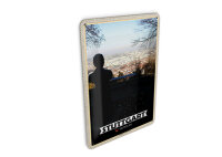 Blechpostkarte Städte Stuttgart Santiago-de-Chie-Platz 10x14 cm Schild