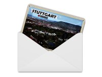 Blechpostkarte Städte Stuttgart Nord Deutschland 14x10 cm Deko Schild