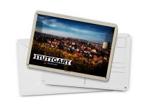 Blechpostkarte Städte Stuttgart Ost Altstadt Natur 14x10 cm Deko Schild