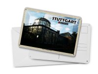 Blechpostkarte Städte Wilhelma Maurisches Landhaus 14x10 cm Deko Schild