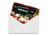 Blechpostkarte Weihnachten Grüße aus GRONAU Deko Schild 14x10 cm