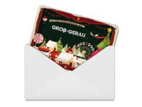 Blechpostkarte Weihnachten Grüße GROß-GERAU Deko Schild 14x10 cm