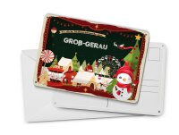 Blechpostkarte Weihnachten Grüße GROß-GERAU Deko Schild 14x10 cm