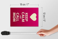 Holzschild Spruch 12x18 cm Keep calm and call Mom Geschenk Dekoration