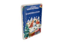 Blechpostkarte Weihnachtsgrüße SANGERHAUSEN Deko Schild 10x14 cm