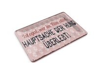Blechpostkarte 10x14 cm egal wer im Film stirbt...