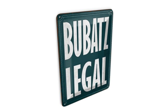 Blechpostkarte Spruch 10x14 cm Bubatz legal Deko Schild