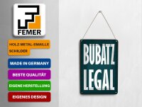 Blechpostkarte Spruch 10x14 cm Bubatz legal Deko Schild