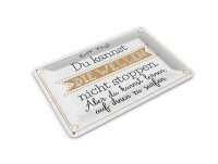 Blechpostkarte 10x14 cm Du kannst die Wellen nicht...