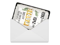 Blechpostkarte Spruch 10x14 cm besser als eine Katze sind zwei oder drei Schild