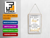 Blechpostkarte Spruch 10x14 cm Raupe Ende der Welt Schmetterling erst der Anfang