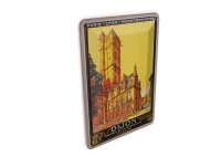 Blechpostkarte Reise 10x14 cm Dijon Capitale de la bourgogne Deko Schild