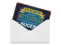 Blechpostkarte Spruch 10x14 cm Brauche keinen...