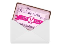 Blechpostkarte Spruch 10x14 cm Küche sieht aus wie...